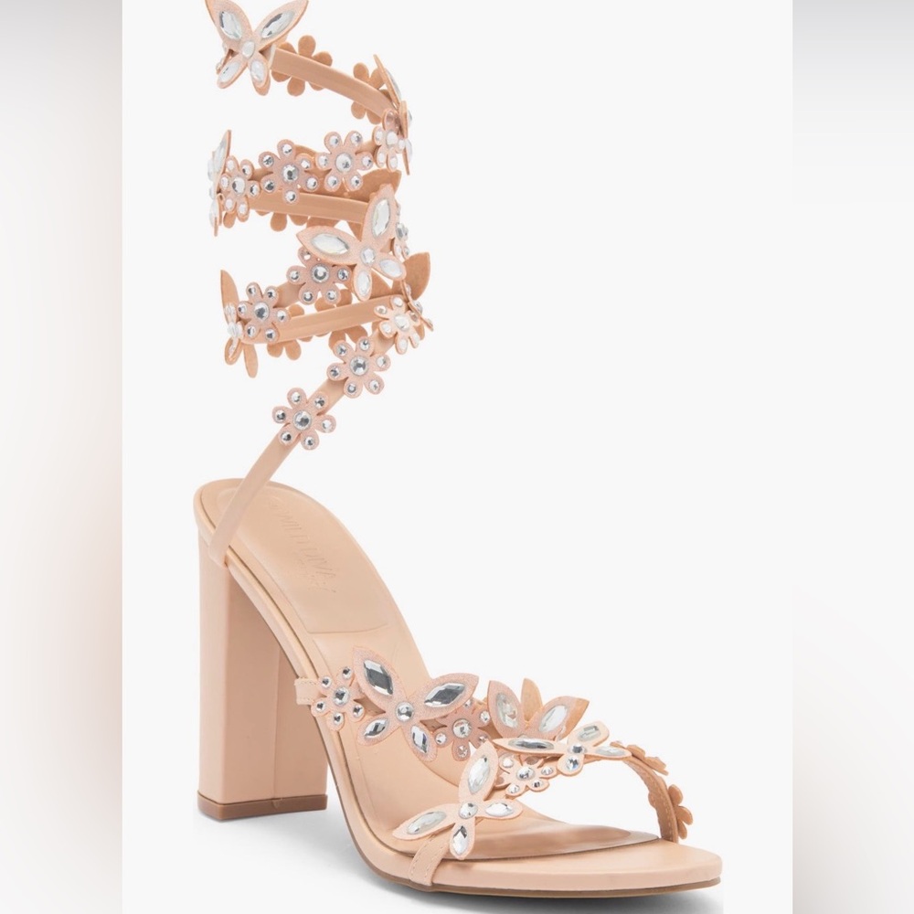 Ankle Wrap Rhinestone Sandals (NWT)